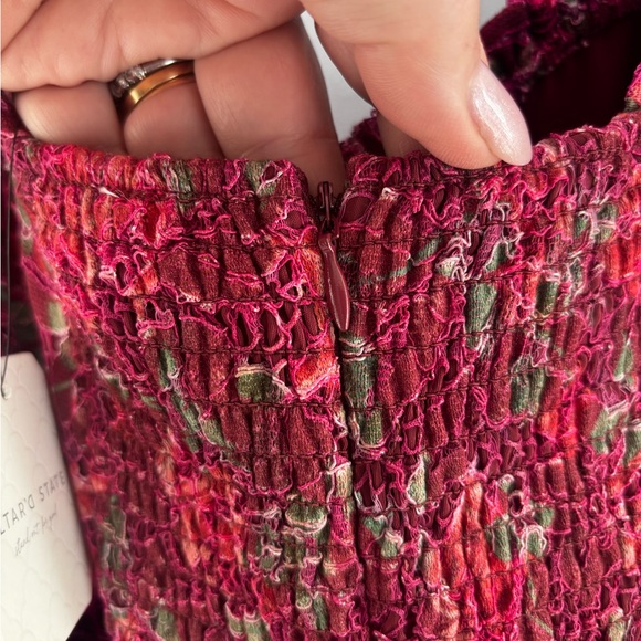 NWT Altar'd State Liora Floral Lace Maxi Dress with Spaghetti Straps Sz L - Picture 6 of 9